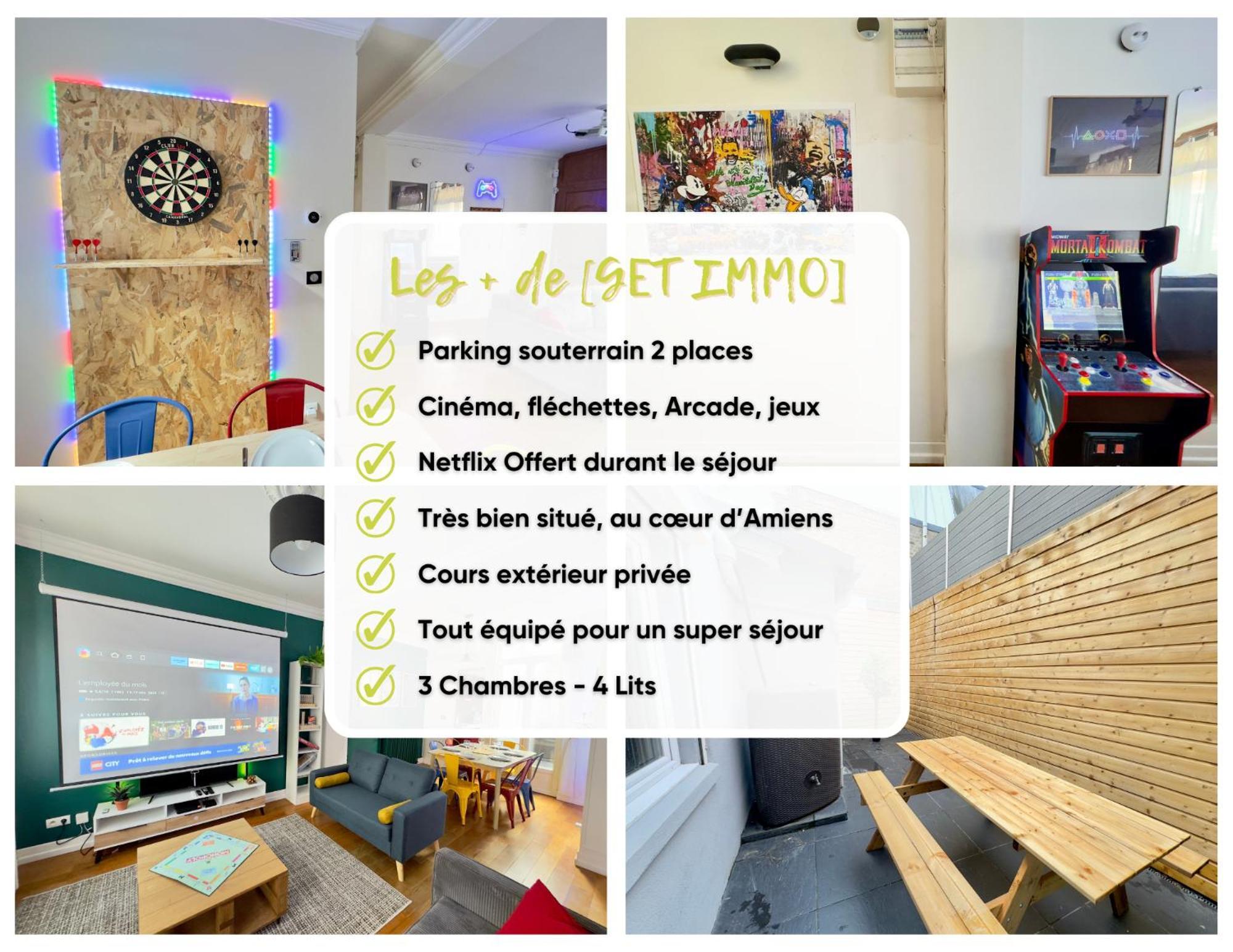 Maison 3Ch - Cinema - Game Room - Parking - Gare Amiens Exterior photo